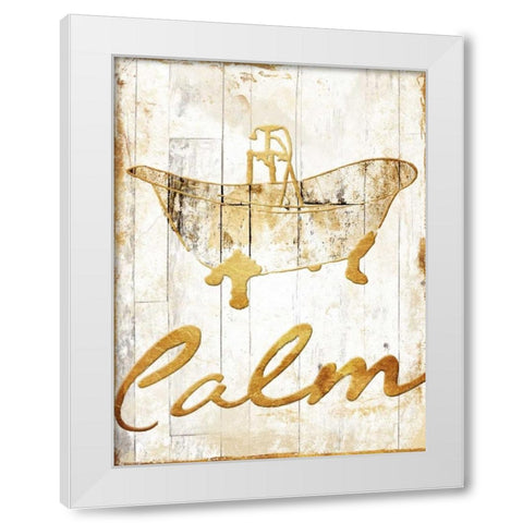 Gold Calm White Modern Wood Framed Art Print by Grey, Jace