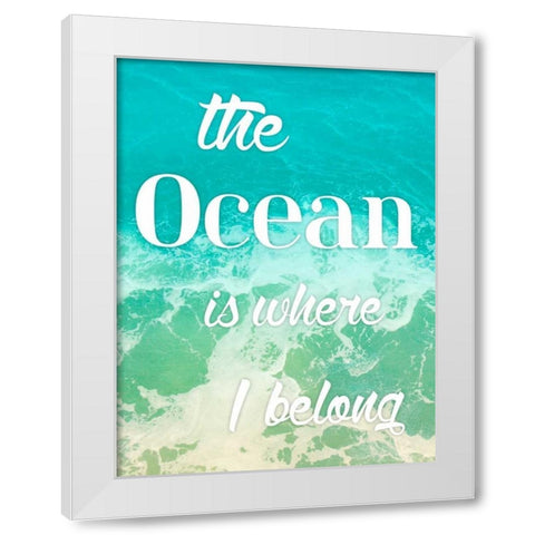 The Ocean White Modern Wood Framed Art Print by Grey, Jace