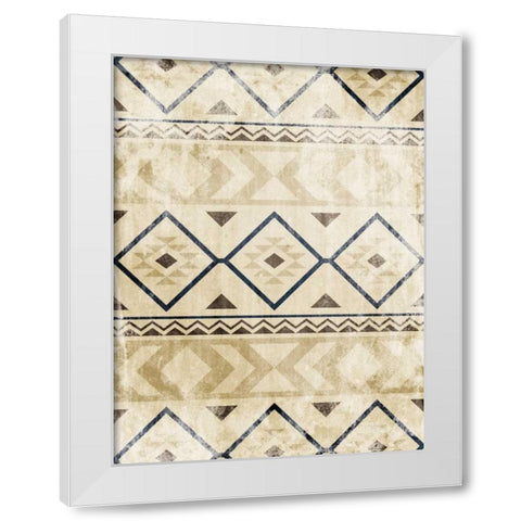 Lodge Patterned Mate White Modern Wood Framed Art Print by Grey, Jace
