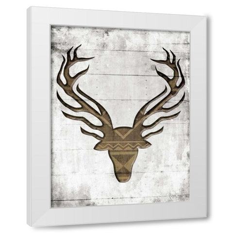 White Wood Dear White Modern Wood Framed Art Print by Grey, Jace