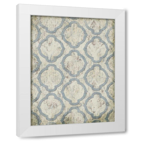 Antique Blue Wall Mate White Modern Wood Framed Art Print by Grey, Jace