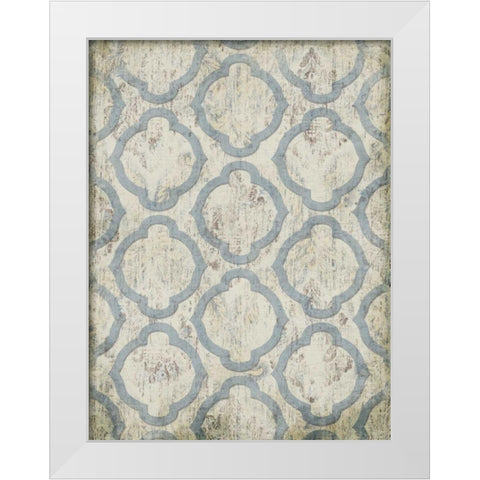 Antique Blue Wall Mate White Modern Wood Framed Art Print by Grey, Jace