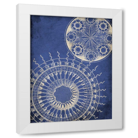 Coastal Indigo Pattern White Modern Wood Framed Art Print by Grey, Jace