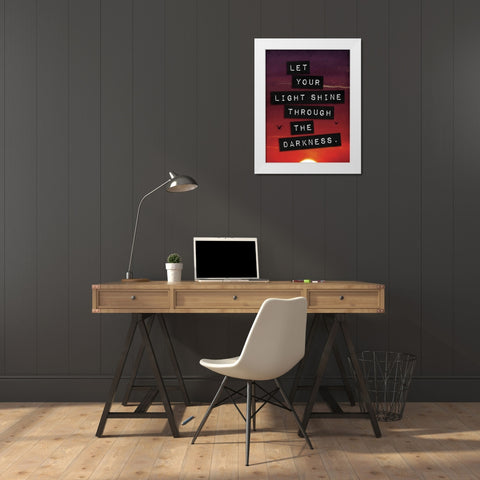 Light Through Darkness White Modern Wood Framed Art Print by Grey, Jace