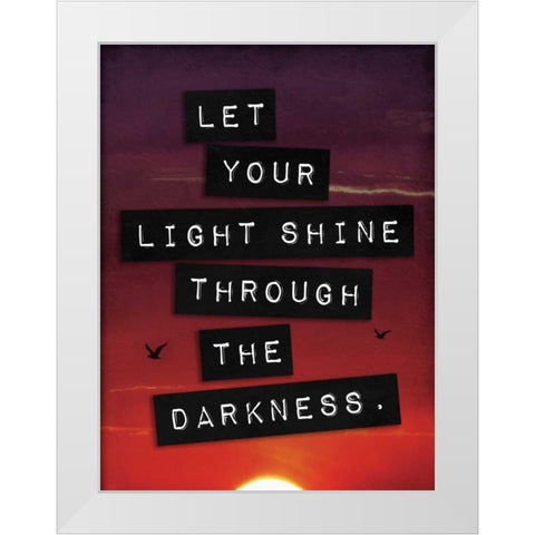 Light Through Darkness White Modern Wood Framed Art Print by Grey, Jace