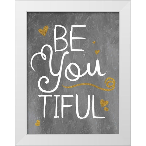 BeUtiful Grey White Modern Wood Framed Art Print by Grey, Jace