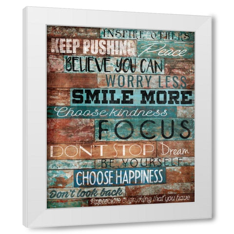 Inspire Others White Modern Wood Framed Art Print by Grey, Jace