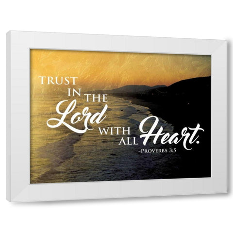 Lord Heart White Modern Wood Framed Art Print by Grey, Jace