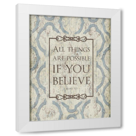All Things White Modern Wood Framed Art Print by Grey, Jace