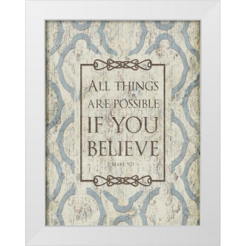 All Things White Modern Wood Framed Art Print by Grey, Jace