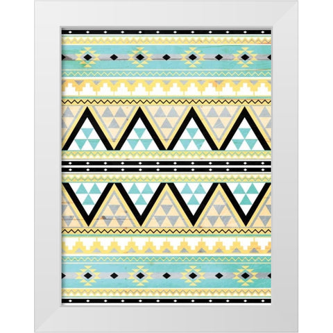 Neutral Aztec White Modern Wood Framed Art Print by Grey, Jace