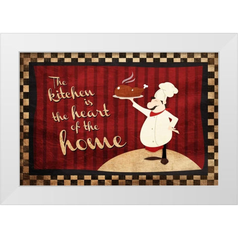 Heart Of The Home White Modern Wood Framed Art Print by Grey, Jace