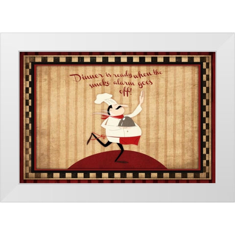 Smoke Alarm White Modern Wood Framed Art Print by Grey, Jace