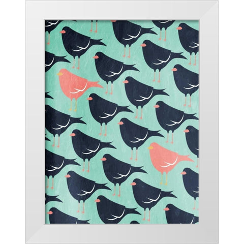 Stand Out White Modern Wood Framed Art Print by Grey, Jace