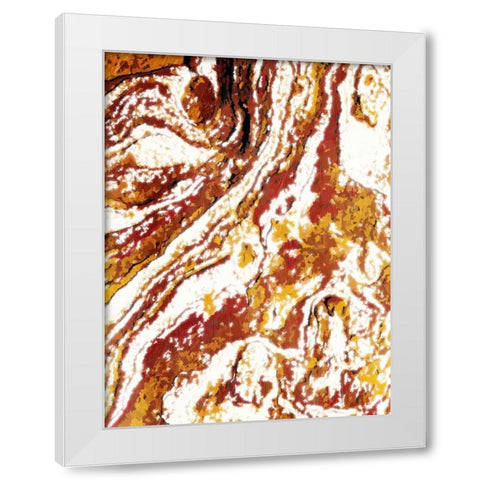 Iron Marble White Modern Wood Framed Art Print by Grey, Jace