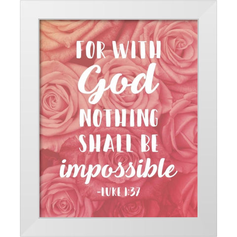 Impossibl White Modern Wood Framed Art Print by Grey, Jace