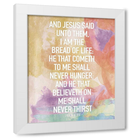 And Jesus White Modern Wood Framed Art Print by Grey, Jace