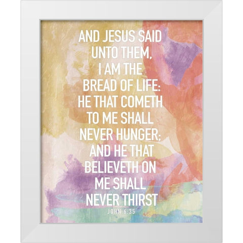 And Jesus White Modern Wood Framed Art Print by Grey, Jace