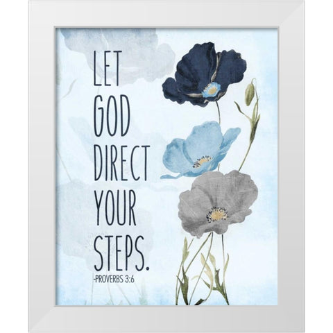 Let God White Modern Wood Framed Art Print by Grey, Jace