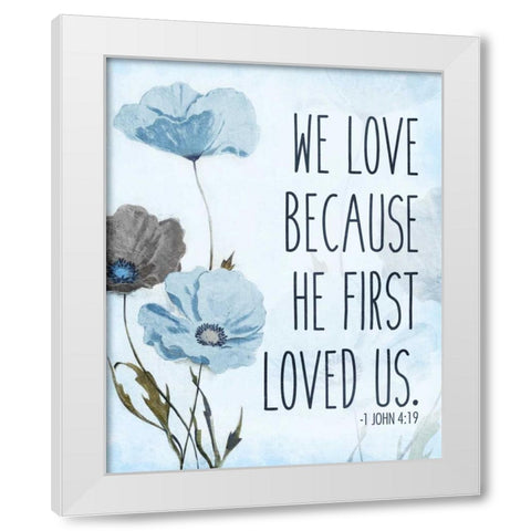 We Love White Modern Wood Framed Art Print by Grey, Jace