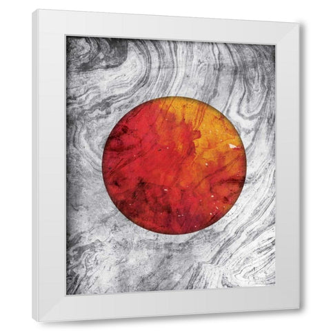 Marble Mars White Modern Wood Framed Art Print by Grey, Jace