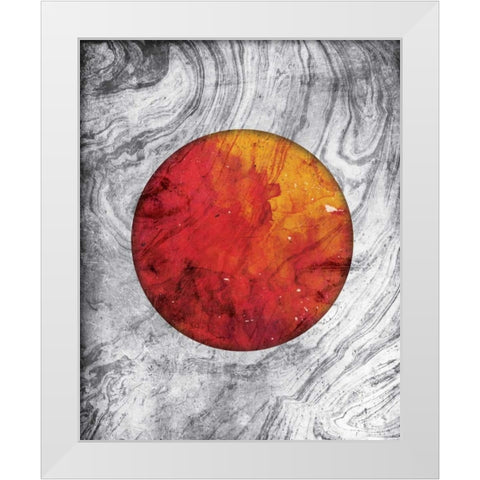 Marble Mars White Modern Wood Framed Art Print by Grey, Jace