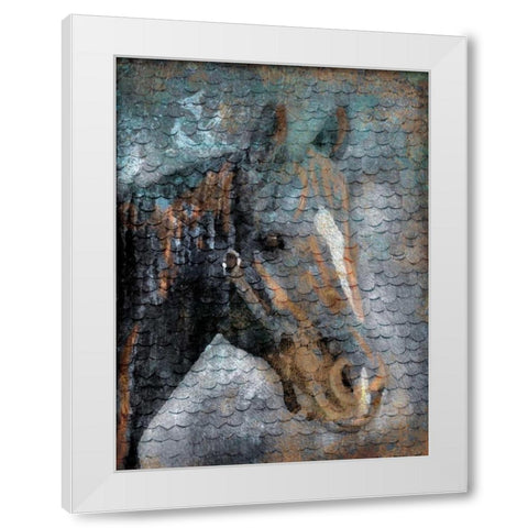 Horse Scales White Modern Wood Framed Art Print by Grey, Jace