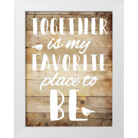 Favorite place White Modern Wood Framed Art Print by Grey, Jace