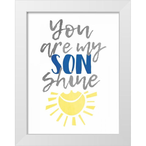 Son Shine White Modern Wood Framed Art Print by Grey, Jace