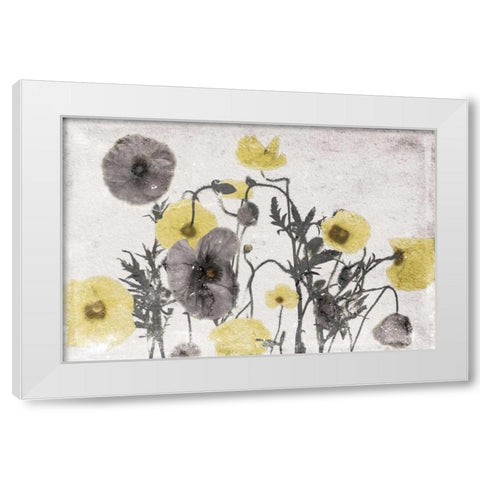 Stone Wash Poppies Light White Modern Wood Framed Art Print by Grey, Jace