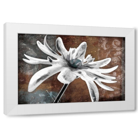 Through the Blues White Modern Wood Framed Art Print by Grey, Jace