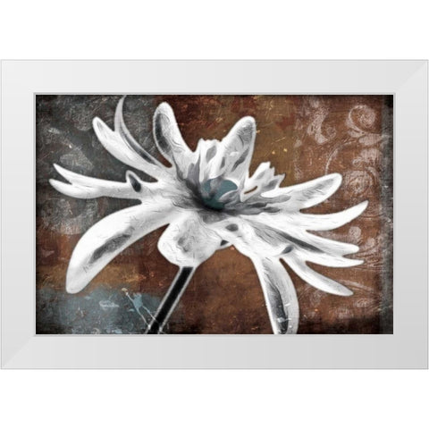 Through the Blues White Modern Wood Framed Art Print by Grey, Jace