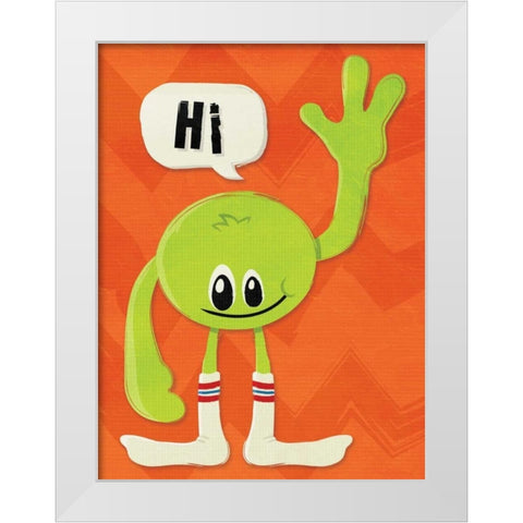 Monster Hi White Modern Wood Framed Art Print by Grey, Jace