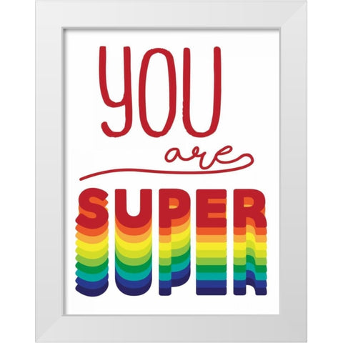 Super White Modern Wood Framed Art Print by Grey, Jace