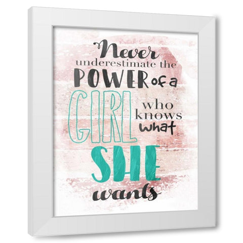 She Wants White Modern Wood Framed Art Print by Grey, Jace