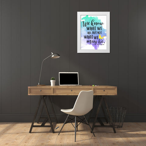 What We Are White Modern Wood Framed Art Print by Grey, Jace
