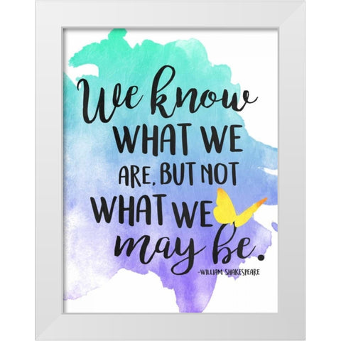 What We Are White Modern Wood Framed Art Print by Grey, Jace