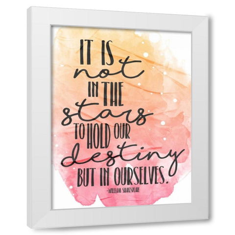 Not In The Stars White Modern Wood Framed Art Print by Grey, Jace