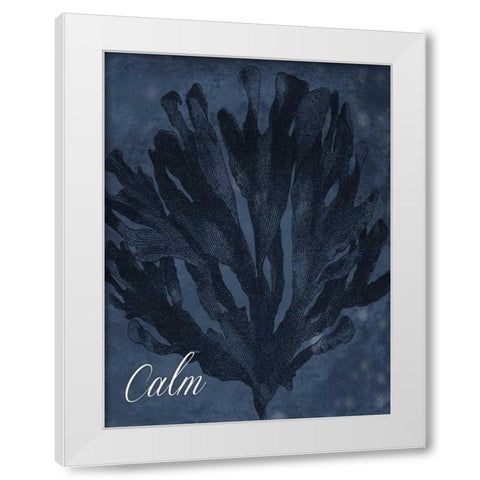 Blue Water Coral Calm White Modern Wood Framed Art Print by Grey, Jace