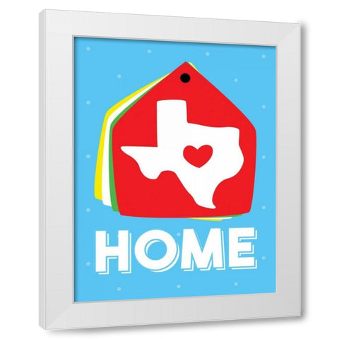 Love Home White Modern Wood Framed Art Print by Grey, Jace