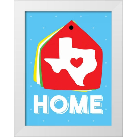 Love Home White Modern Wood Framed Art Print by Grey, Jace