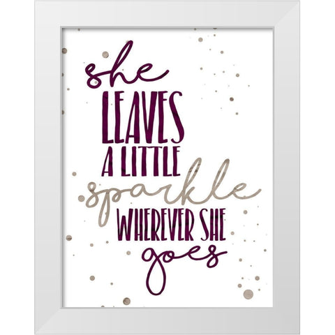 Sparkle White Modern Wood Framed Art Print by Grey, Jace