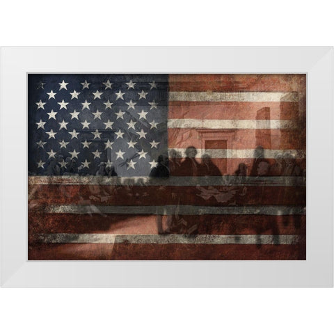 Declare USA White Modern Wood Framed Art Print by Grey, Jace