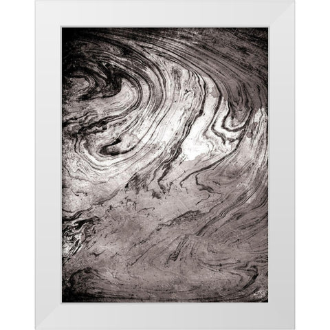 Grey Sea Marble White Modern Wood Framed Art Print by Grey, Jace