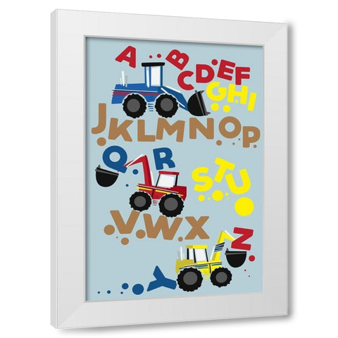 ABConstruction White Modern Wood Framed Art Print by Grey, Jace