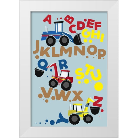ABConstruction White Modern Wood Framed Art Print by Grey, Jace