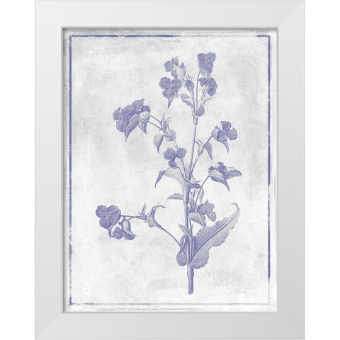 Monochrome Floral Lavender White Modern Wood Framed Art Print by Grey, Jace