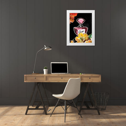Flower Chic White Modern Wood Framed Art Print by Grey, Jace