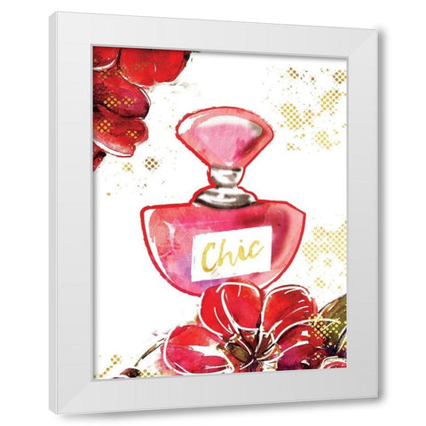 Flower Chic Glam White Modern Wood Framed Art Print by Grey, Jace