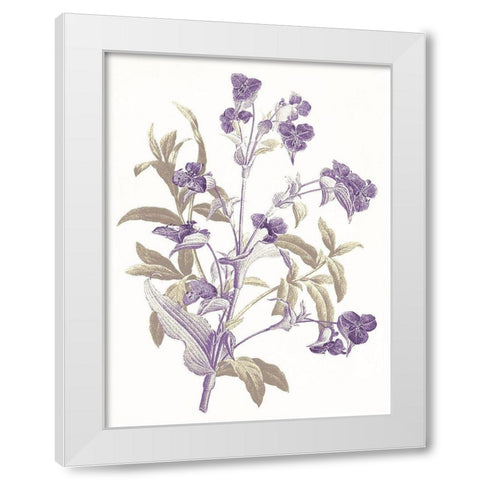 Lavender Flowers White Modern Wood Framed Art Print by Grey, Jace